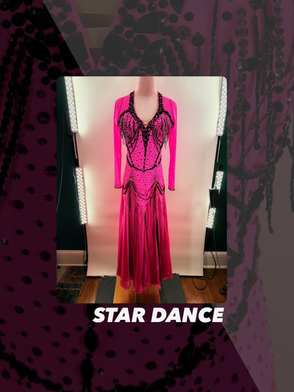 NWOT Star Dance Pink And Black American Smooth Dress